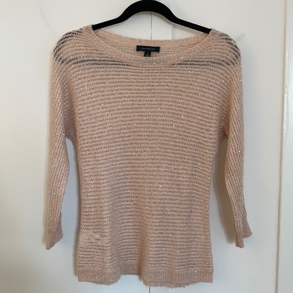 Ann Tylor Pink Sparkle Sweater